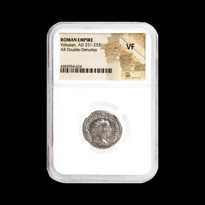 Ancient Roman Silver Coin of Emperor Volusian (Son of Emperor Trebonianus Gallus) - Kinzer Coins