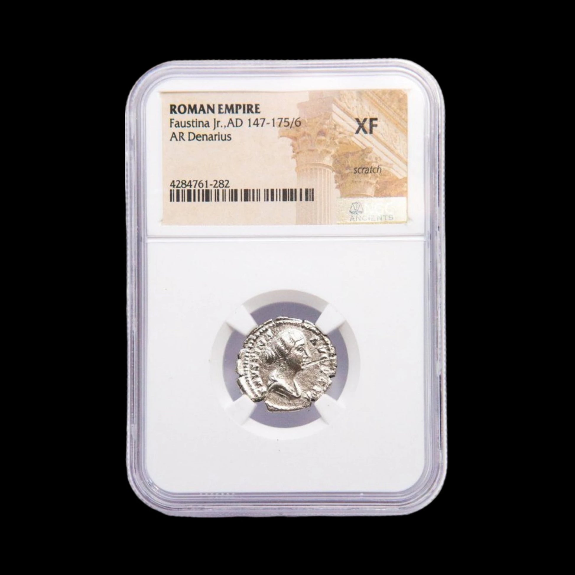 Ancient Roman Silver Coin of Empress Faustina the Younger (Wife of Marcus Aurelius) - Kinzer Coins