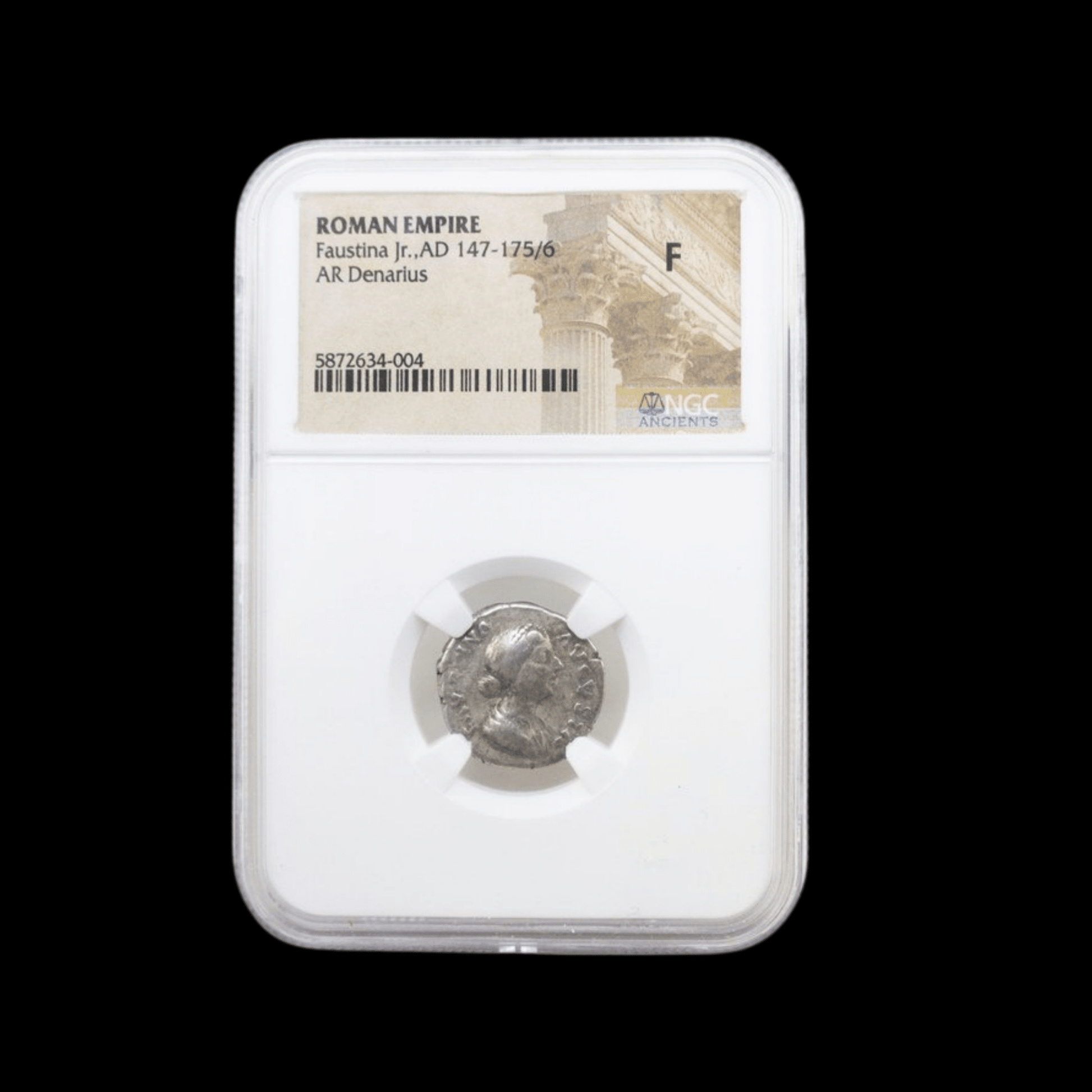 Ancient Roman Silver Coin of Empress Faustina the Younger (Wife of Marcus Aurelius) - Kinzer Coins