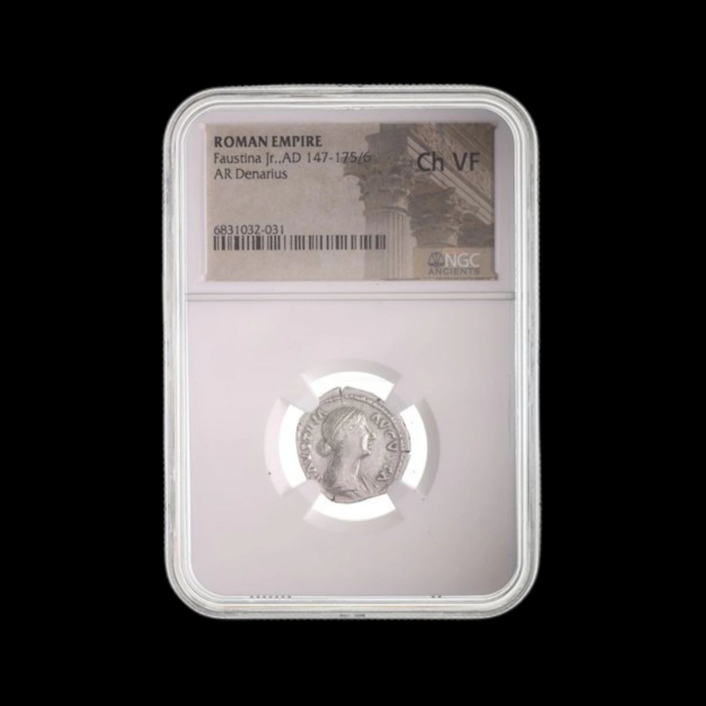 Ancient Roman Silver Coin of Empress Faustina the Younger (Wife of Marcus Aurelius) - Kinzer Coins