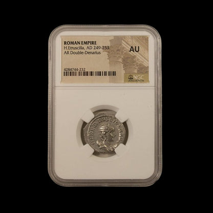 Ancient Roman Silver Coin of Empress Herennia Etruscilla (Wife of Emperor Trajan Decius) - Kinzer Coins