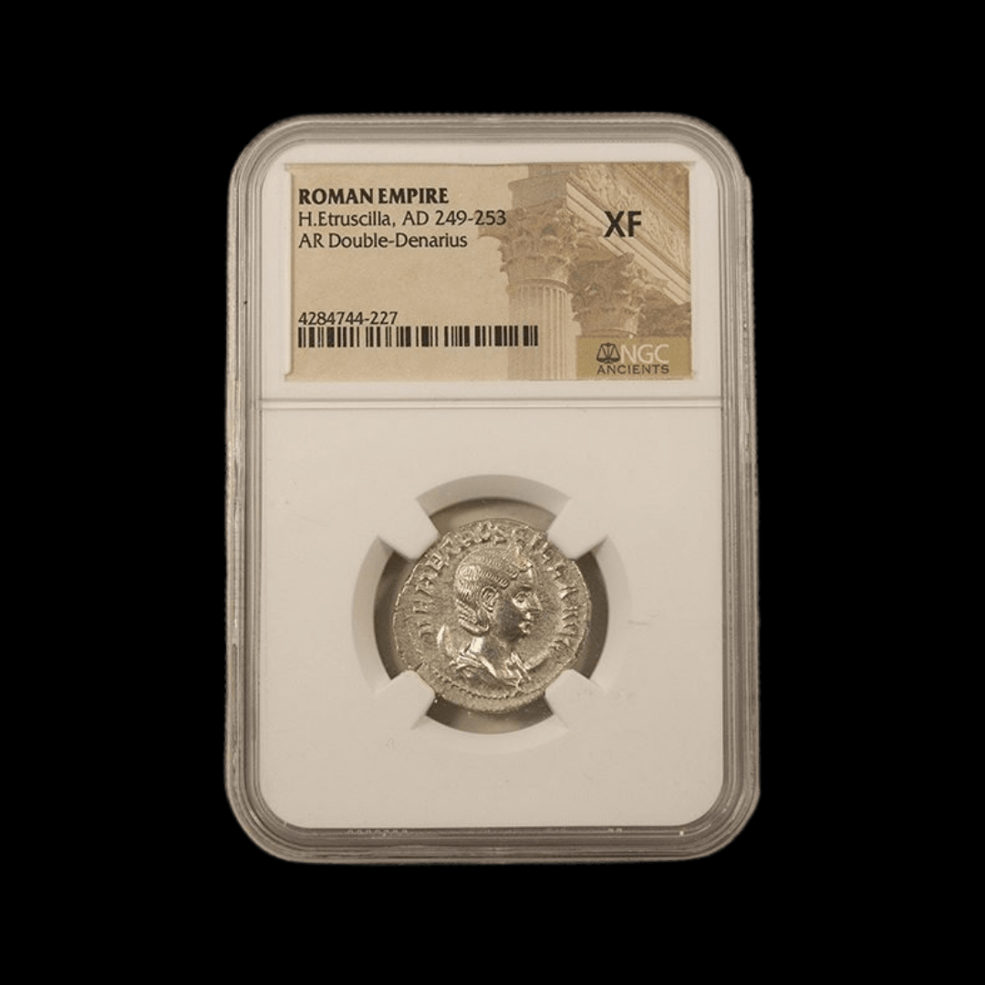 Ancient Roman Silver Coin of Empress Herennia Etruscilla (Wife of Emperor Trajan Decius) - Kinzer Coins