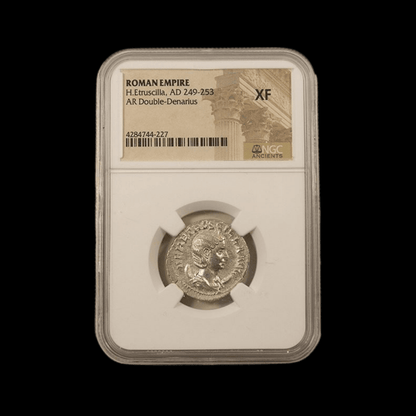 Ancient Roman Silver Coin of Empress Herennia Etruscilla (Wife of Emperor Trajan Decius) - Kinzer Coins