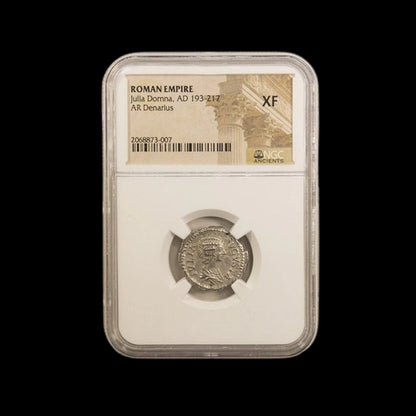 Ancient Roman Silver Coin of Empress Julia Domna (Wife of Emperor Septimius Severus) - Kinzer Coins