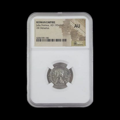 Ancient Roman Silver Coin of Empress Julia Domna (Wife of Emperor Septimius Severus) - Kinzer Coins
