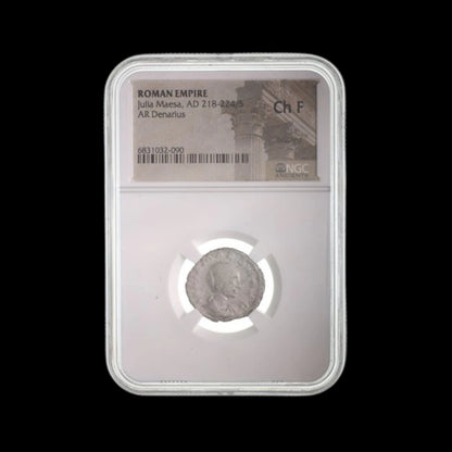 Ancient Roman Silver Coin of Empress Julia Maesa (Grandmother of Emperors Elagabalus and Severus Alexander) - Kinzer Coins