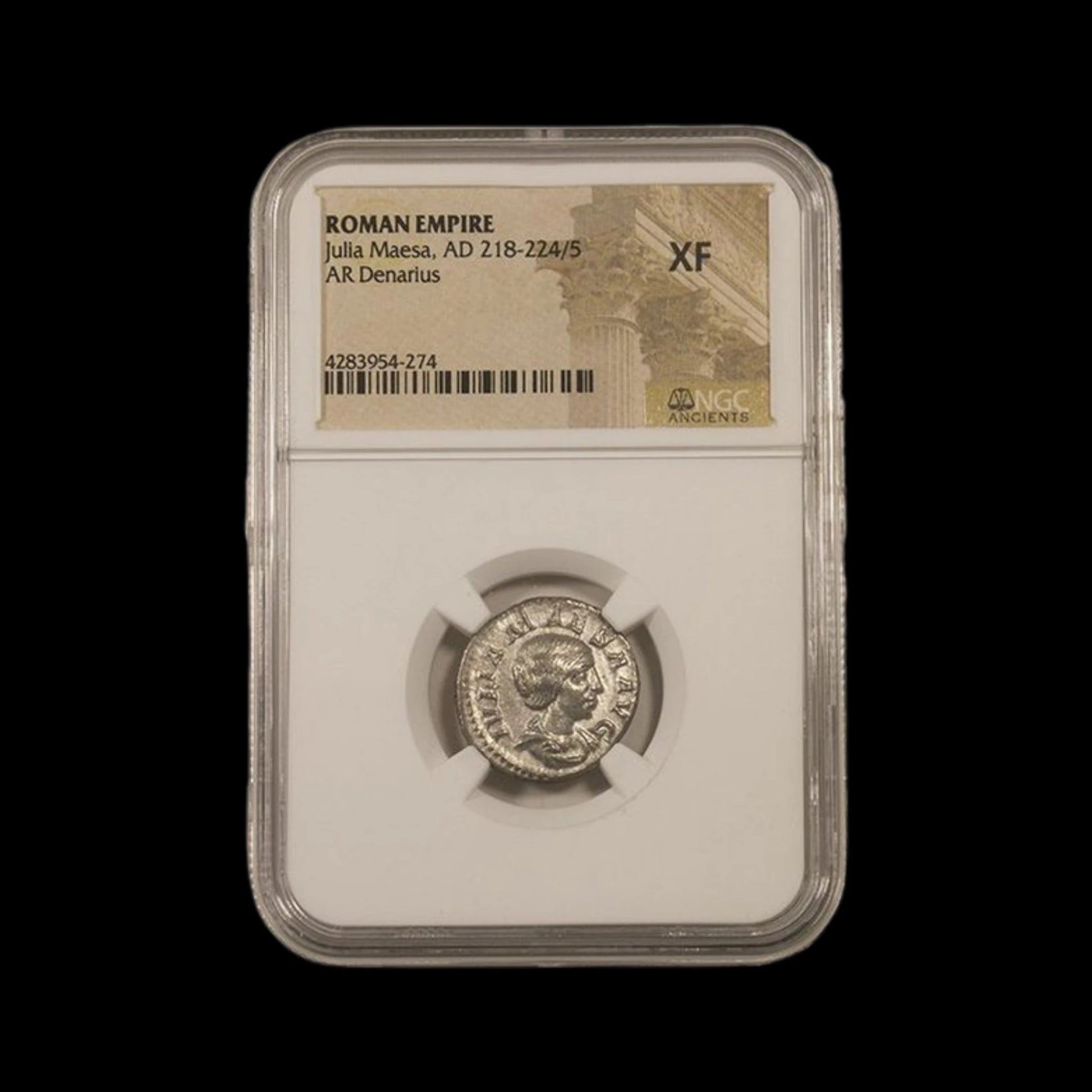 Ancient Roman Silver Coin of Empress Julia Maesa (Grandmother of Emperors Elagabalus and Severus Alexander) - Kinzer Coins