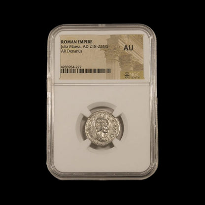 Ancient Roman Silver Coin of Empress Julia Maesa (Grandmother of Emperors Elagabalus and Severus Alexander) - Kinzer Coins