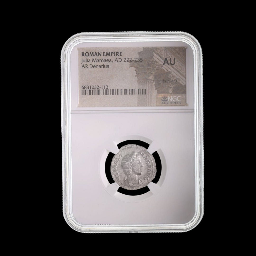 Ancient Roman Silver Coin of Empress Julia Mamaea (Mother of Emperor Severus Alexander) - Kinzer Coins
