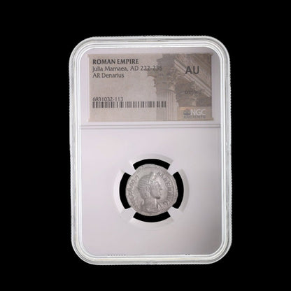 Ancient Roman Silver Coin of Empress Julia Mamaea (Mother of Emperor Severus Alexander) - Kinzer Coins