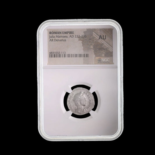 Ancient Roman Silver Coin of Empress Julia Mamaea (Mother of Emperor Severus Alexander) - Kinzer Coins