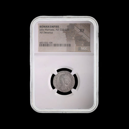Ancient Roman Silver Coin of Empress Julia Mamaea (Mother of Emperor Severus Alexander) - Kinzer Coins