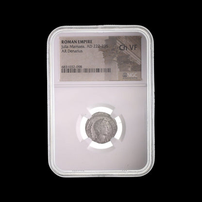 Ancient Roman Silver Coin of Empress Julia Mamaea (Mother of Emperor Severus Alexander) - Kinzer Coins