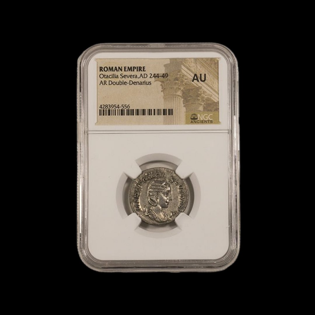 Ancient Roman Silver Coin of Empress Otacilia Severa (Wife of Emperor Philip I) - Kinzer Coins