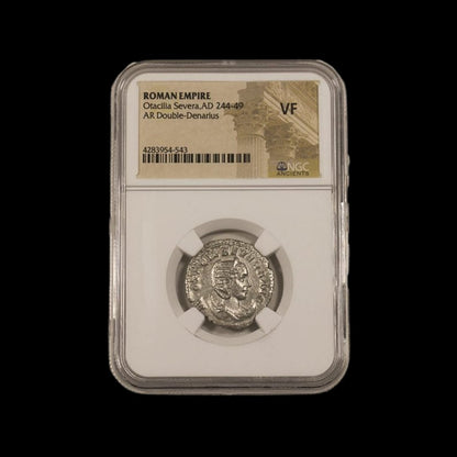 Ancient Roman Silver Coin of Empress Otacilia Severa (Wife of Emperor Philip I) - Kinzer Coins