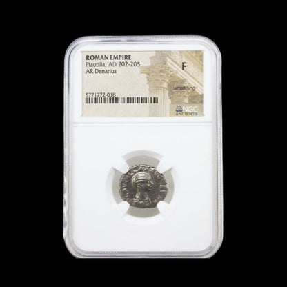 Ancient Roman Silver Coin of Empress Plautilla (Wife of Emperor Caracalla) - Kinzer Coins