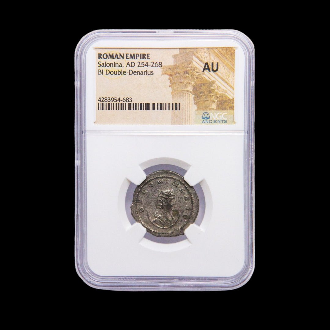 Ancient Roman Silver Coin of Empress Salonina (Wife of Emperor Gallienus) - Kinzer Coins