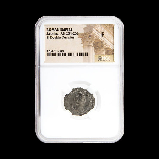 Ancient Roman Silver Coin of Empress Salonina (Wife of Emperor Gallienus) - Kinzer Coins