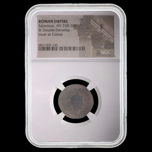 Ancient Roman Silver Coin of Prince Saloninus (Son of Emperor Gallienus) - Kinzer Coins