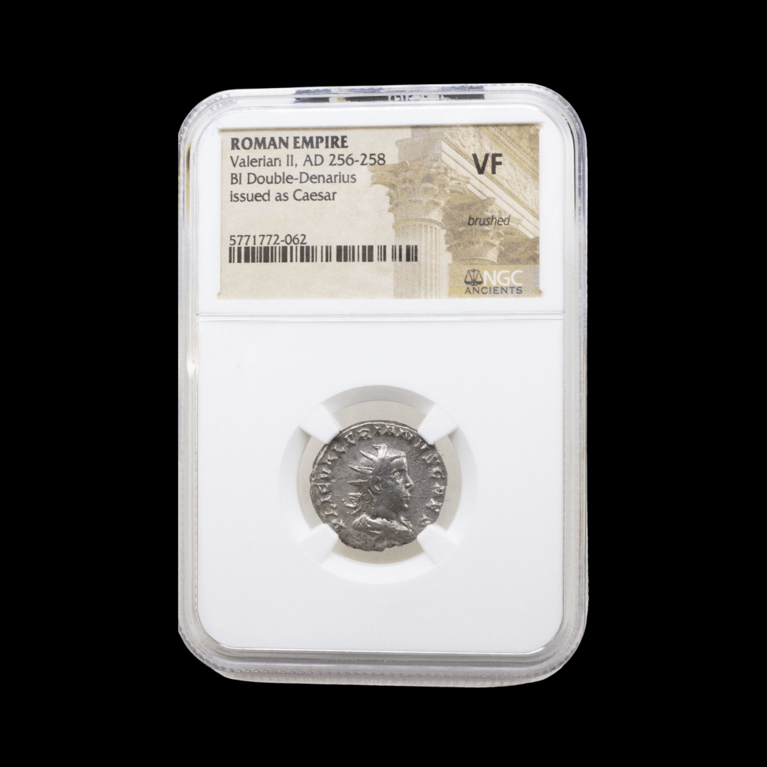 Ancient Roman Silver Coin of Prince Valerian II (Son of Emperor Gallienus) - Kinzer Coins