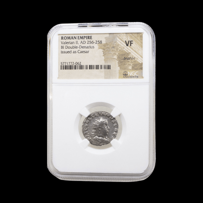 Ancient Roman Silver Coin of Prince Valerian II (Son of Emperor Gallienus) - Kinzer Coins