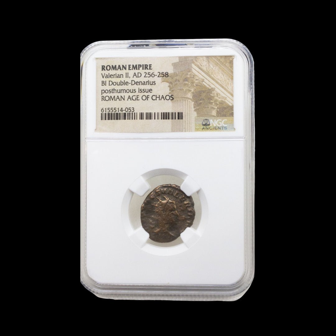 Ancient Roman Silver Coin of Prince Valerian II (Son of Emperor Gallienus) - Kinzer Coins