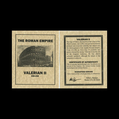 Ancient Roman Silver Coin of Prince Valerian II (Son of Emperor Gallienus) - Kinzer Coins