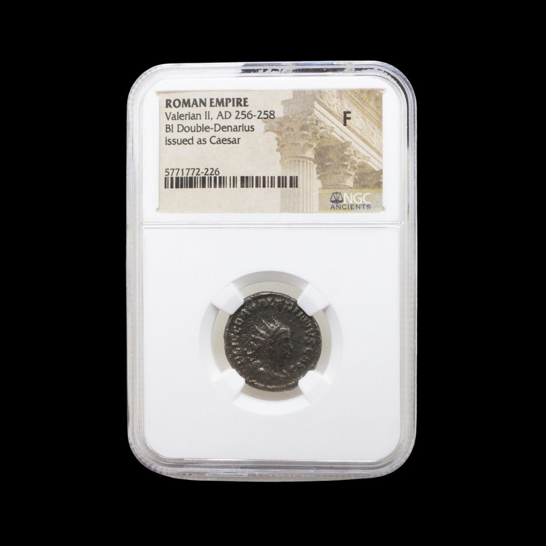 Ancient Roman Silver Coin of Prince Valerian II (Son of Emperor Gallienus) - Kinzer Coins