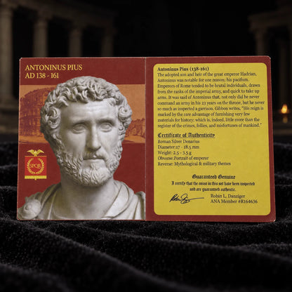 Antoninus Pius Ancient Roman Silver Denarius (AD 138–161) — NGC Certified - Kinzer Coins