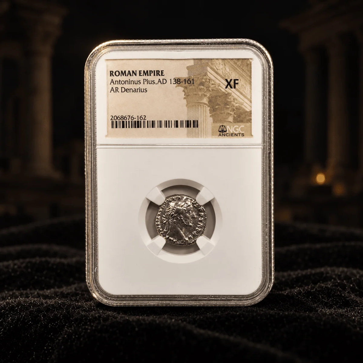 Antoninus Pius Ancient Roman Silver Denarius (AD 138–161) — NGC Certified - Kinzer Coins