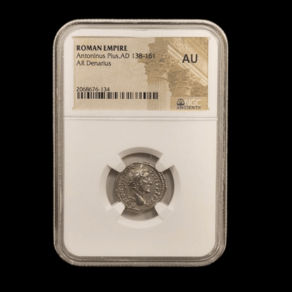 Antoninus Pius Silver Denarius – Rome at Peace – NGC Certified - Kinzer Coins