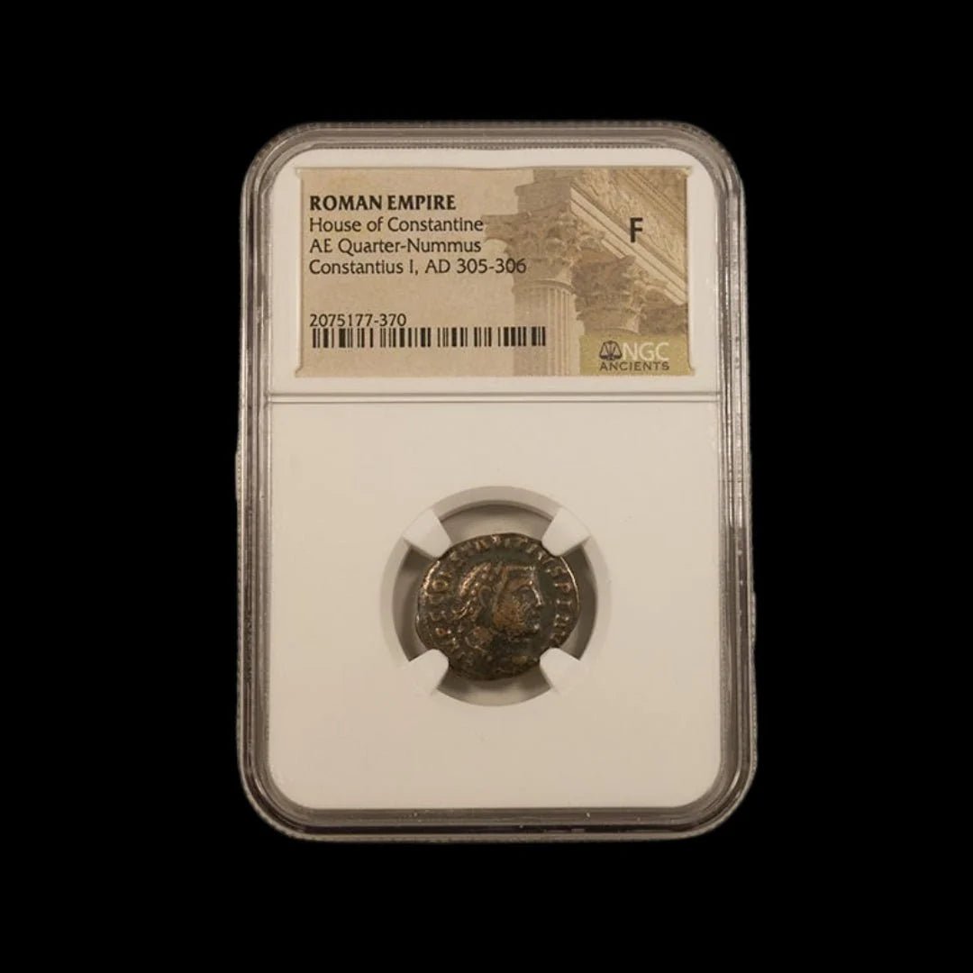 Buy 1 Get 1: Buy the Father, Get the Son, Constantius I F and Constantine the Great XF (NGC Pair) - Kinzer Coins