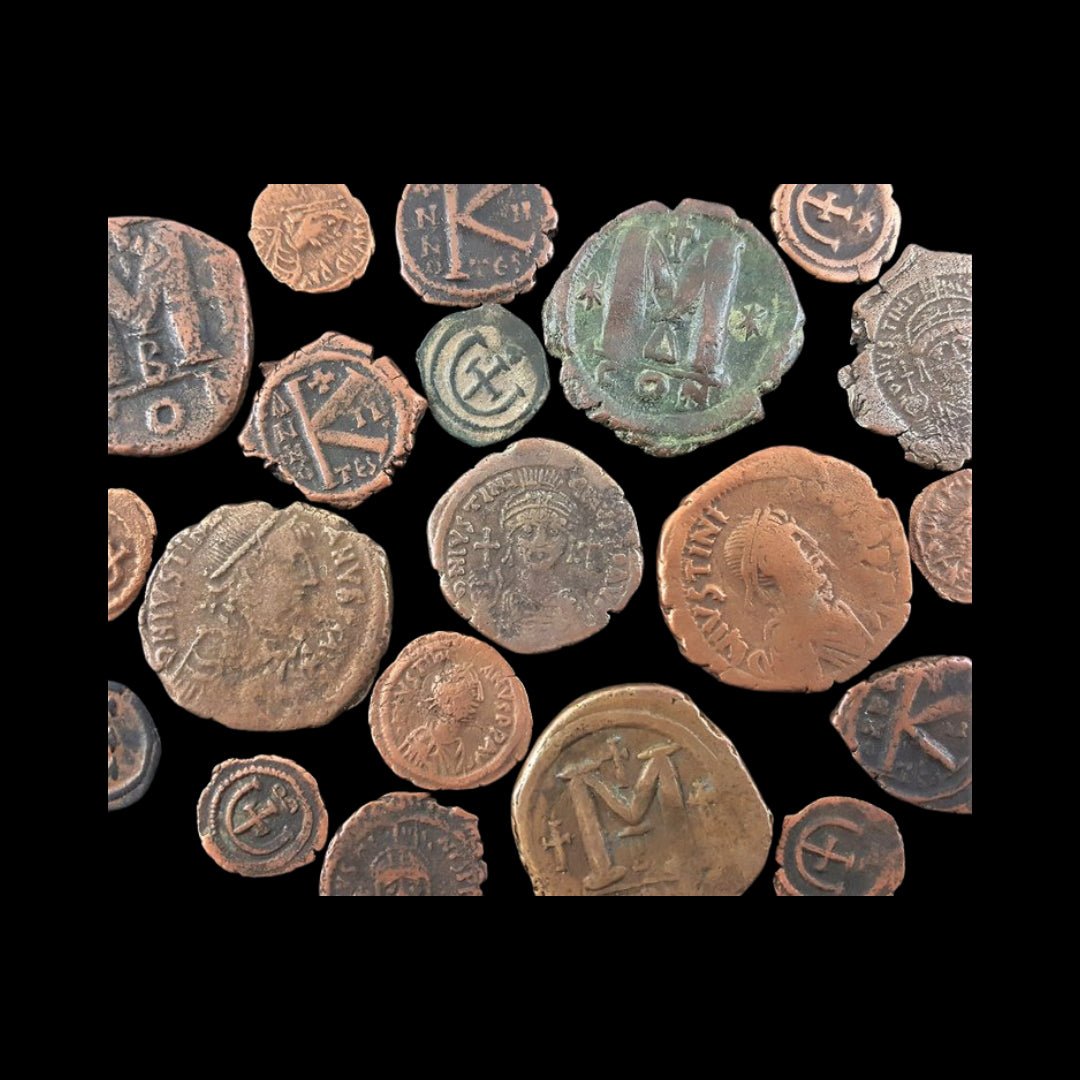 Byzantine Bronze Follis of Justinian I (about 1,485 years ago) - Kinzer Coins