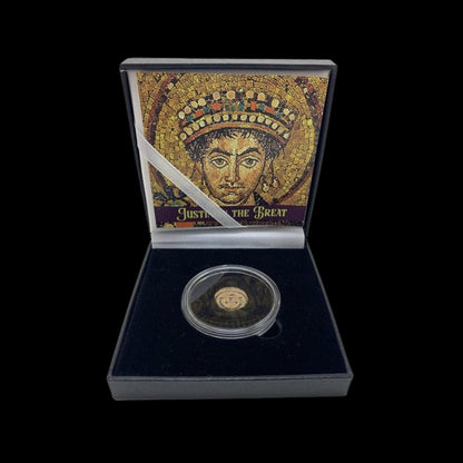 Byzantine Coin of Emperor Justinian the Great (about 1470 years ago) - Kinzer Coins