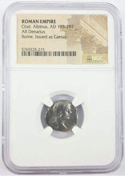 Clodius Albinus Silver Denarius — NGC - Kinzer Coins
