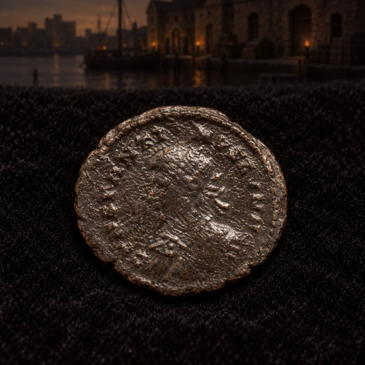 Constantine II Ancient Roman Bronze Coin — London Mint, Caesar under Constantine I — NGC F - Kinzer Coins