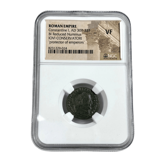 Constantine the Great AE Follis - NGC - Certified Jupiter Reverse, AD 306 - 337 - Kinzer Coins