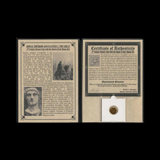 Constantine the Great – “Hand of God” Commemorative Bronze (Posthumous, c. AD 337–340) - Kinzer Coins