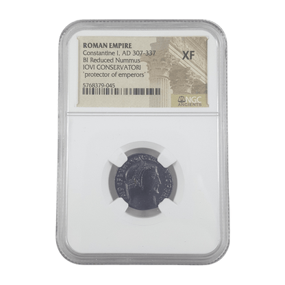 Constantine the Great Roman Bronze – IOVI CONSERVATORI Jupiter – NGC Certified - Kinzer Coins