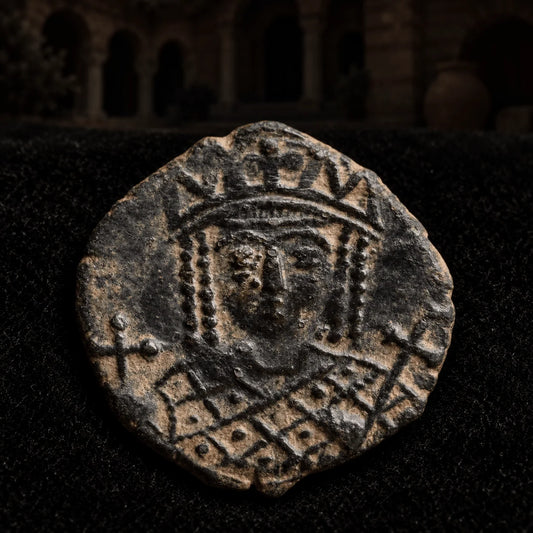 Constantine VI & Irene Ancient Byzantine Bronze Follis — Mother & Son Co-Rulers (AD 780–797) - Kinzer Coins