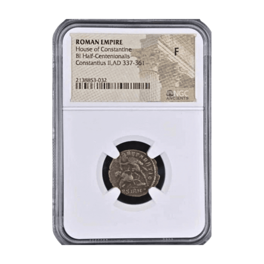 Constantius II Ancient Roman Bronze Coin — Fallen Horseman Type (AD 337–361) — NGC Certified - Kinzer Coins