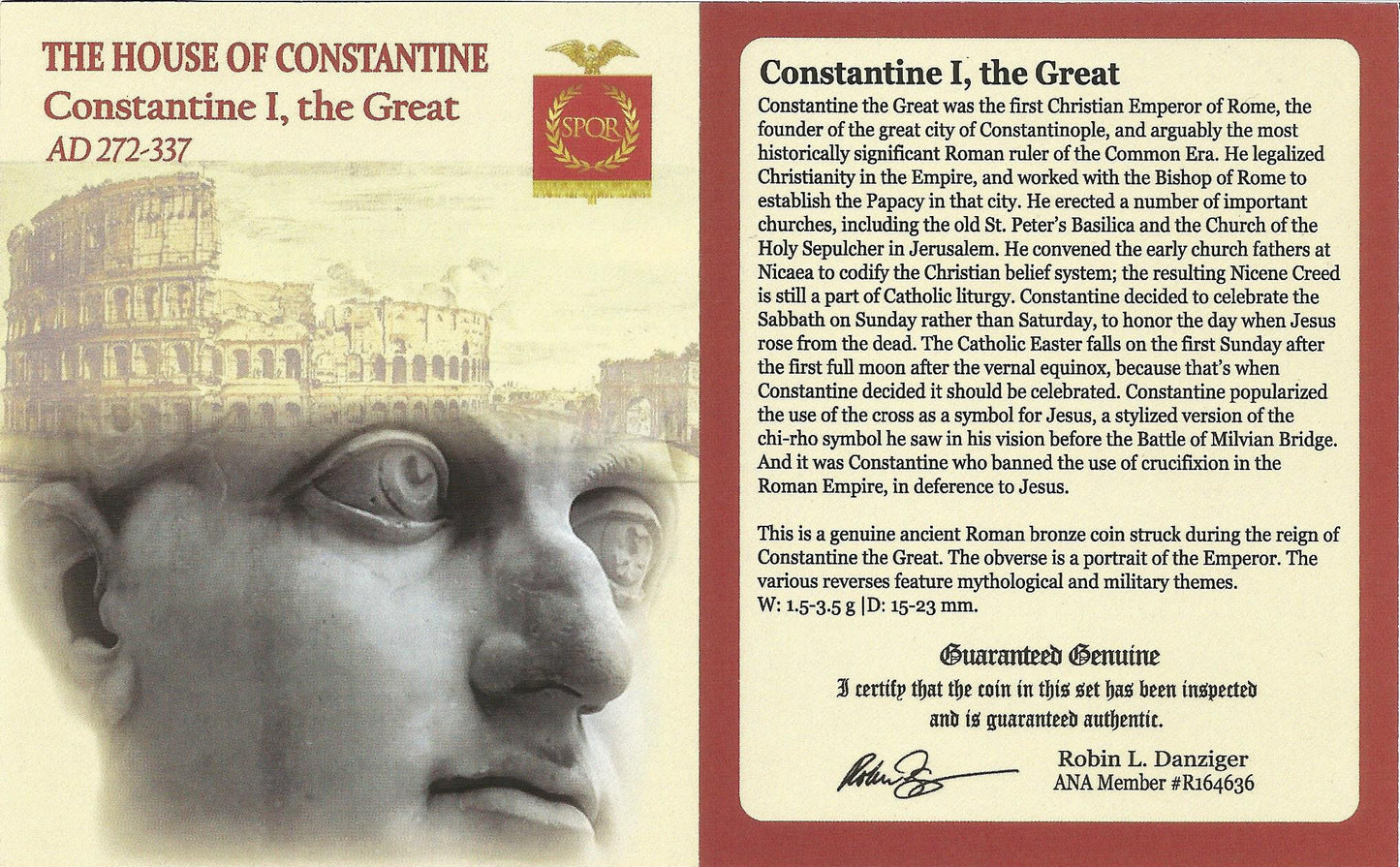 Roman Bronze Coin of Constantine the Great NGC – London Mint (AD 307–337) NGC (VF)