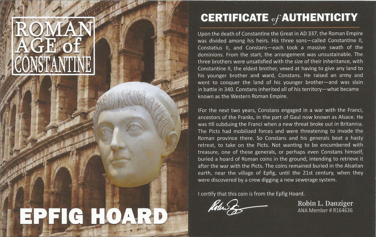 Constantine II Bronze Coin — Epfig Hoard — representative supplier photograph 3