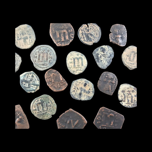 Early Islamic Umayyad Bronze Fals (about 1,335 - 1,325 years ago) - Kinzer Coins