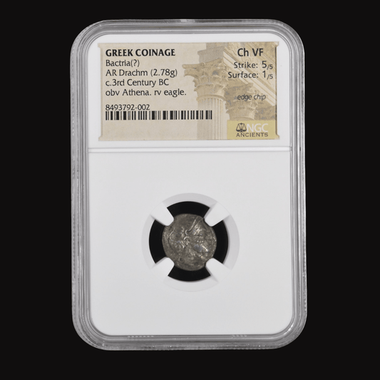 Frontier Silver of the Greek East — Bactrian Drachm - Kinzer Coins