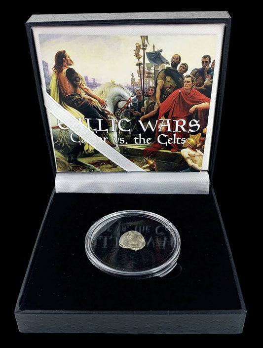 Gallic Wars — Celtic Silver Quinarius of Resistance - Kinzer Coins