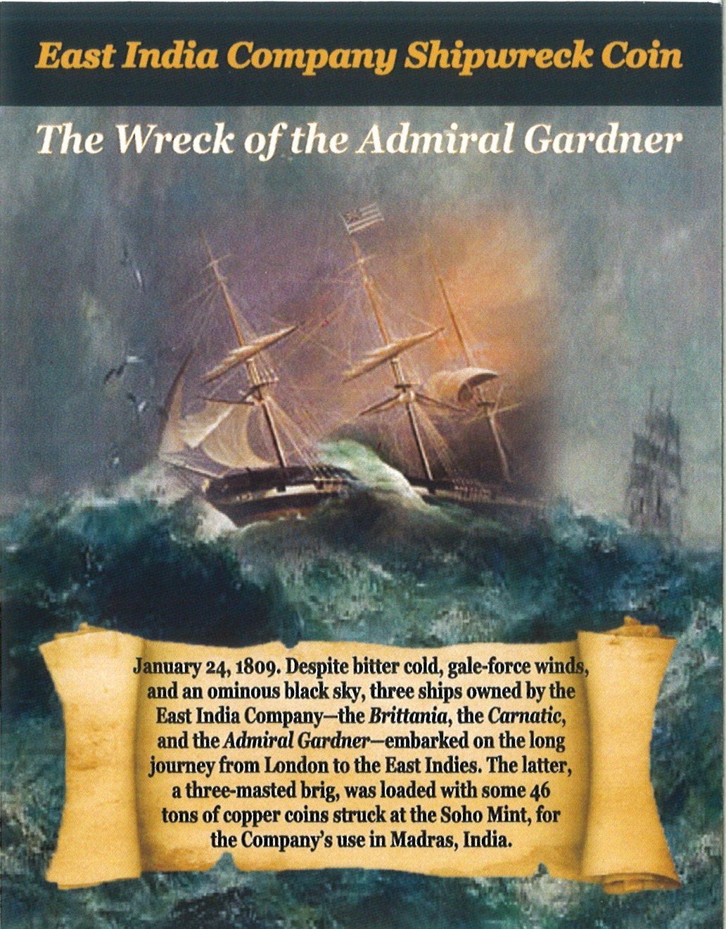 Admiral Gardner Shipwreck Coin — representative product image