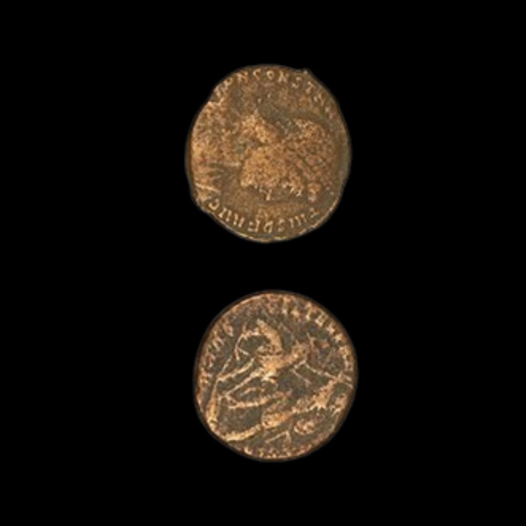Gladiator: Roman Coin of Emperor Constantius II (about 1670 years ago) - Kinzer Coins