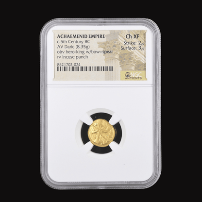 Gold of the Great Kings — Choice XF Achaemenid Daric - Kinzer Coins