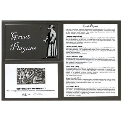 Great Plagues: Collection of Six Coins from Major Pandemic Periods (various dates) - Kinzer Coins
